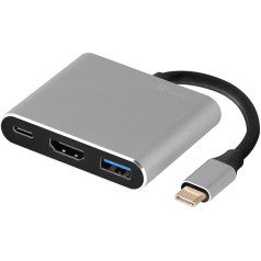 Adapteris a-1 usb-c hdmi 4k, usb 3.0, pdw 100w