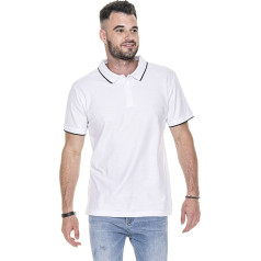 Linijiniai polo marškinėliai / balti / L