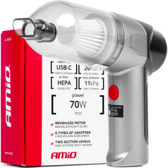 Akumuliatorinis automobilinis dulkių siurblys be šepetėlių hepa 70w 4000mah -03693