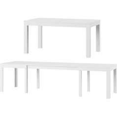 MPS Didelis praktiškas WENUS stalas, 160-300 x 90 x 76 cm, valgomasis, 4-12 asmenų valgomojo stalas su ištraukiamu stalviršiu iki 300 cm, ištraukiamas virtuvės stalas, valgomojo stalas, ištraukiamas stalas