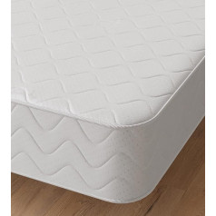 Starlight Beds Viengulės lovos čiužinys, 91 cm atminties putų spyruoklinis čiužinys su prabangiu megztu mikropluošto audiniu. 90 cm x 190 cm, baltos spalvos, 3 pėdų viengulis čiužinys