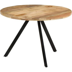 Vidaxl Valgomasis stalas Apvalus virtuvės stalas Valgomojo stalas Medinis stalas restoranui Valgomasis stalas Virtuvė 110 x 75 cm Medžio masyvo Mango