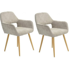 Meuble Cosy 2 medžiaginių valgomojo kėdžių, virtuvės kėdžių, svetainės kėdžių, rašomojo stalo kėdžių rinkinys,