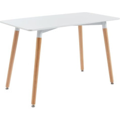 Vente-Unique - Valgomojo stalas 4 asmenims - MDF ir bukas - baltas - Caroliane