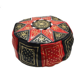 Horus Artesanía De Egipto Maroko odos pupų maišas Rankų darbo pufas Modelio matmenys - maždaug 45 cm skersmens ir 23 cm aukščio Parduodamas tuščias. Užpildymas laikraščių, gumos arba audinių putų ritiniu.