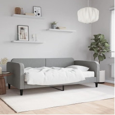‎Zeyuan ZEYUAN Dviaukštė lova su čiužiniu šviesiai pilka 100x200 cm audinys, sofa lova, dieninė lova, sofa lova, sofa lova, sofa lova, jaunimo lova, lovos rėmas, sofa lova - 3196803