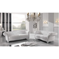 Jvmoebel Chesterfield Elegantiška dizainerio apmušalai sofa Prabangus sofos komplektas Sėdynės sofos sofos sofa