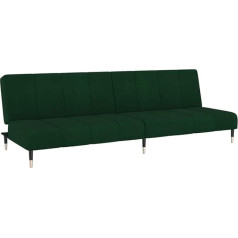 vidaXL Sofa lova 2-vietė, sofa lova svetainei, namų kino teatro biurui, svečių lova su mediniu rėmu, sofa lova dieninė sofa sofa išskleidžiama, tamsiai žalias aksomas