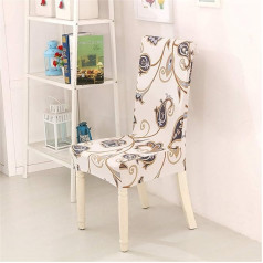 Dotbuy-Shop DOTBUY Kėdžių dangteliai 1/4/6/10 rinkinys Stretch Valgomojo kėdės Slipcover Apsauginis dangtelis Elastiniai dangteliai Vestuvių viešbučio valgomojo kambario kėdžių apdailai (modelis, 10 dalių)