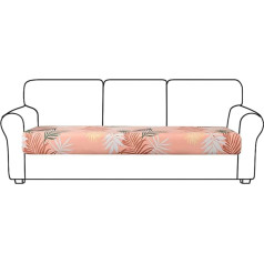 JHLD Stretch Sofa Sėdynės pagalvėlė padengti, atspausdintas lapai gėlių spausdinti Sėdynės pagalvėlė apsauga elastinga bazė skalbiamas Spandex Sofa Sėdynės pagalvėlė apima kėdės, meilės sėdynės oranžinė 3 sėdimos vietos