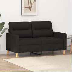 CIADAZ 2 vietų sofa juoda 120 cm, audinys, sofos ir kušetės, sofa svetainei, sofa jaunimo kambariui, poilsio sofa, sofa miegamajam, minkšta sofa - 359231