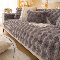 ‎Cugzue Sofos užvalkalas Kampinė sofa 1 2 3 4 vietų triušis Pliušinė sofa / sofos užvalkalai, universalus neslystantis sofos užvalkalas L formos sofos apsauginė apsauga katė, skalbiama sofos apsauga, sofos metimas, A-70 x 70 cm