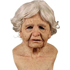 Merkts Realistiški Helovino galvos apdangalai Wrinkly Siaubo senis Lateksas Makiažas Rekvizitai seniems vyrams Siaubas Fancy Dress Šalies dekoracijos Senos moterys