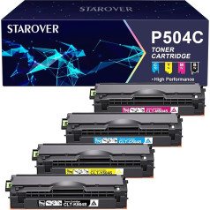 STAROVER toneris, suderinamas su Samsung CLT-P504C CLT-K504S, skirtas Samsung Xpress C1860FW, skirtas Xpress C1810W CLX-4195FN CLX-4195FW CLP-415NW (CLT-K504S CLT-C504S CLT-M504S CLT-Y504S, 4 vnt.)