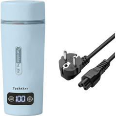 Elektrinis virdulys, kelioninis virdulys, LCD ekranas, 4 reguliuojamos temperatūros, 350 ml, nešiojamasis elektrinis virdulys, 304 nerūdijančio plieno įdėklas, 300 W, 220 V, apsaugos nuo išdžiūvimo ir palaikymo šiltuoju vandeniu funkcija