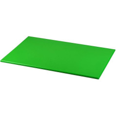 Grunwerg CB-1218G Spalvota didelio tankio higieniška polietileno pjaustymo lentelė - žalia, 45 x 30 x 1 cm, spalvotas kodas, apsaugo nuo kryžminės taršos, tinka salotoms ir vaisiams, 48 x 30 x 1 cm