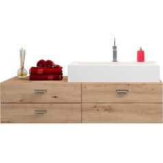trendteam smart living - Praustuvo spintelė - Vonios kambarys - Geo - Sumontuoti matmenys (plotis x aukštis x gylis) 140 x 50 x 53 cm - 