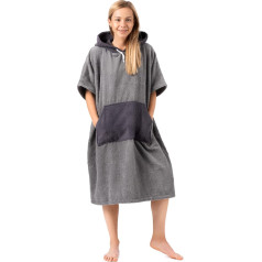 ZENACROSS Surf Poncho Vonios pončas 100 % medvilnės Moterų pončas Vyrų pončas Šiltas pūkuotas persirengimo pagalba suaugusiems su kišeniniu gobtuvu sportui, banglenčių sportui, paplūdimiui, vonios rankšluosčiui