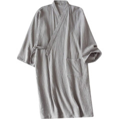 Miegmaišis Kimono Vyriška pižama Pavasario vasaros rudens pižama Medvilninė minkšta, jauki, ilgomis rankovėmis Miegmaišis Šiuolaikiniai miego marškiniai Atsitiktinis chalatas Miego marškiniai Vonios miegui namuose