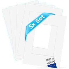 Photolini 5X Passepartout White 10 x 10 cm iki 30 x 45 cm