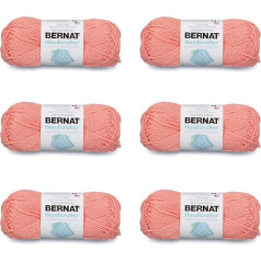 Bernat Handicrafter Cotton Coral Rose verpalai - 6 pakuotės po 50 g - Medvilnė - 4 vidutinio sunkumo (šukos) - 80 metrų - Mezgimas / nėrimas
