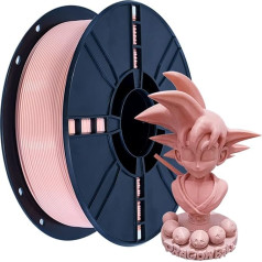 PLA Plus (PLA+) 1,75 mm PLA Plus 3D gija, matmenų tikslumas +/- 0,02 mm, 1 kg ritė, skirta 3D spausdintuvui, rožinė