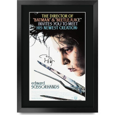 HWC Trading Edward Scissorhands A3 įrėminti pasirašė spausdinti Autografai nuotraukų spausdinimo nuotraukų ekranas Dovana Johnny Depp filmas plakatas gerbėjai