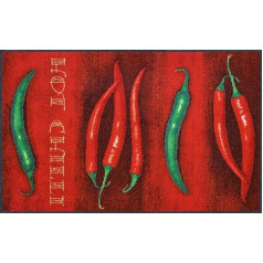 skalbimo+džiovinimo medžiaga Fußmatte, Hot Chilli 75x120 cm, innen und außen, waschbar