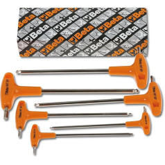 Beta 96TBP/S6 - Sechskant-Stiftschlüsselsatz, Inbusschlüsselsatz (mit kugelförmigem Kopf und Griff verchromt, ergonomisches Design, sechs verschiedene Größen), oranžinė