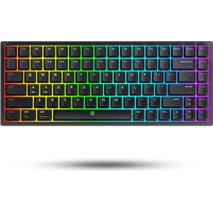 DREVO Gramr V2 TE 84 klavišų žaidimų klaviatūra Raudonas jungiklis RGB apšvietimas Mechaninė TKL 75% USB laidinė klaviatūra JAV išdėstymas