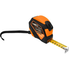 Neo Tools Ritininė plieninė matavimo juosta 7,5 m x 25 mm, automatinis užraktas, stabdymo mygtukas, magnetas