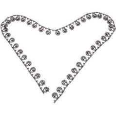 F Fityle 5x1 jardas Crystal Rhinestone Ribbon Beads Chain Applique Sewing DIY Craft, 6 vnt.