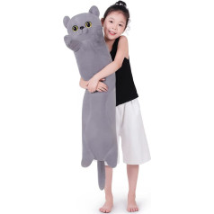 SNOWOLF 100 cm britų trumpaplaukė katė, minkšta pagalvėlė, pliušinė miego pagalvė, medvilninė kačiuko pagalvėlė, minkštas pliušinis žaislas, dovana vaikams, draugėms