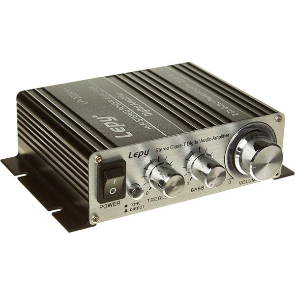 LEPY LP-2024A+ Hi-Fi stereofoninis galios stiprintuvas Skaitmeninis stiprintuvas 3A galia Juoda