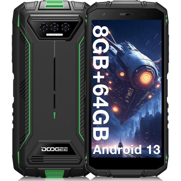 DOOGEE S41T (2024) Lauko mobilusis telefonas be sutarties, 6300 mAh, 8GB RAM + 64GB / 1TB išplečiama ROM, 