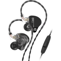 YINYOO KBEAR Flash Earbuds Laidinės žaidimų ausinės 3,5 mm kištukas į ausis 1DD 1BA hibridinės ausinių monitorių IEM ausinės su nesipainiojančiu kabeliu nešiojamajam kompiuteriui (su