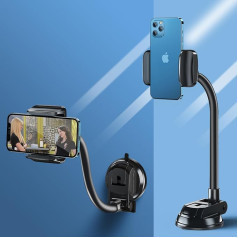 xuenair sieninis telefono laikiklis, veidrodinis telefono laikiklis, daugkartinio naudojimo siurbtuko telefono laikiklis vonios kambariui, sienai, virtuvei, automobiliui, suderinamas su visais telefonais, skirtais 