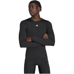 Marškinėliai TECHFIT LS Tee HP0626 / juoda / S