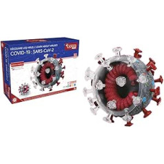 EXPLORA – Covid Coronavirus – Viruso anatomija – 544004 – Realistiškas modelis su 50 dalių – Surinkimo instrukcijos ir mokomoji viktorina – Atradimų rinkinys – Vaikų žaidimas – Mokslinis – Nuo 8 metų