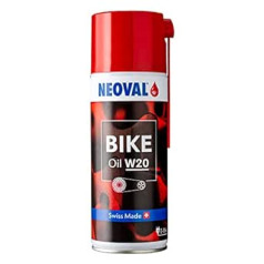 NEOVAL BIKE-OIL W20 (400 ml) dviračių alyvos purškalas • Pakabos šakės, grandinės, pavarų perjungimo tepimo alyva • Daugiafunkcinis alyvos purškiklis, grandinės alyva ir šakių alyva