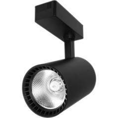 LED parduotuvės lempa vienfazis bėgių prožektorius juodas 30w 2250lm neutrali šviesa 4000k