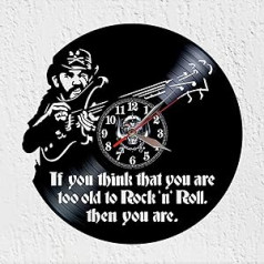 VINY WOODY Lemmy Forever Muzikantas Kompozitorius Britų lokys dainininkas Sieninis laikrodis Muzika Hard Rock Sunkiojo metalo vinilo disko sienų dekoras