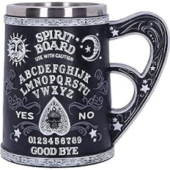 Nemesis Now Black and White Spirit Board alaus bokalas, derva su nerūdijančio plieno įdėklu, 14,5 cm, B5140R0