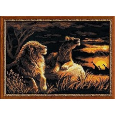 Riolis Stickpackung – Abendsonne Afrika, Schwarz