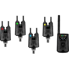 Naujos krypties įkandimo signalizacija S9 4+1 rinkinys | Belaidis | Išmanioji nuoroda | Programų valdymas | Imtuvas su ekranu | Įkraunama per USB