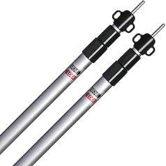 WRPS rinkinys iš 2 teleskopinių kotų, pagamintų iš aliuminio, laisvai reguliuojamas nuo 95 iki 230 cm.