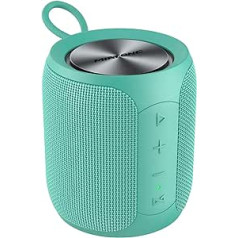Nešiojamas Bluetooth garsiakalbis, belaidis IP67 vandeniui atsparus lauko garsiakalbis su žemųjų dažnių garsiakalbiu, 16 W garsas, ilgesnis grojimo laikas, Bluetooth 5.0, dvigubas susiejimas, stovyklavimas, žalias