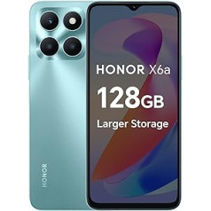 „Honor X6a“ 128 GB / 4 GB dviejų SIM kortelių „Cyan Lake“.