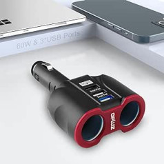 120 W automobilinis įkroviklis, skirtas Voiture Avec Interrupteur Adapter Prize Allume Cigare 12 V/24 V DC Avec Connecteurs QC3.0 et USB įkroviklis, skirtas Avec telefonui/pad/planšetei/Android/Samsung/GPS/dash kamerai