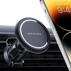 „Miracase“ automobilinis mobiliojo telefono laikiklis, skirtas „MagSafe“ [20 x N52 magnetas] išmaniojo telefono laikiklis Universalus magnetinis mobiliojo telefono laikiklis automobiliui, ventiliacinis automobilinis mobiliojo telefono laikiklis, 